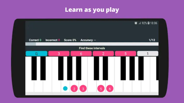 Piano Interval Trainer android App screenshot 0