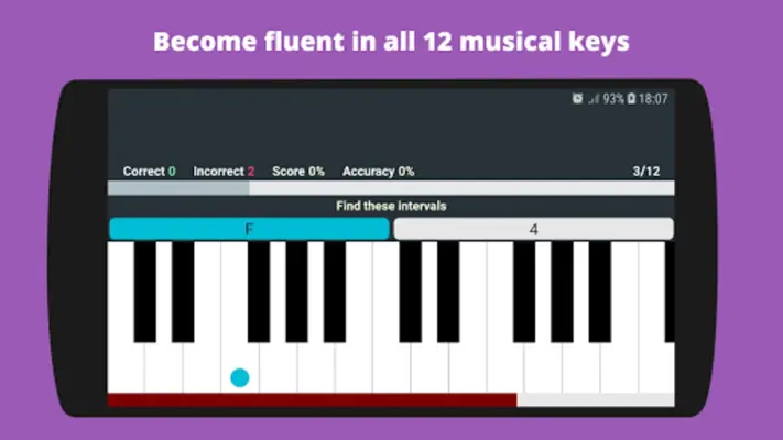 Piano Interval Trainer android App screenshot 1